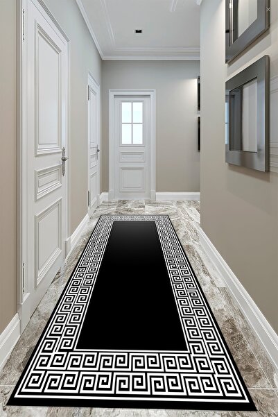 DEKOMOD Dekoratif Dijital Baskılı Kaymaz Taban Yıkanabilir Tüylenmez Kadife K...