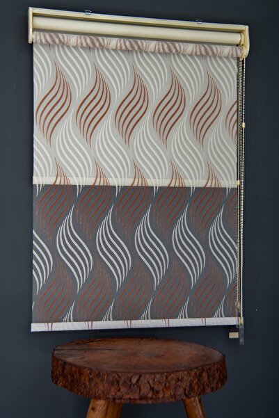 HLMSTOR Çift Mekanizmalı Tül Stor Perde Bo-141 Özel Üretim,alüminyum Kasalı