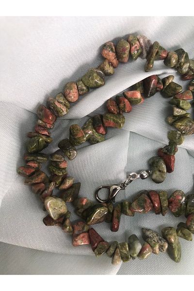 Doğaltaş Unacite (EPIDOT) necklace