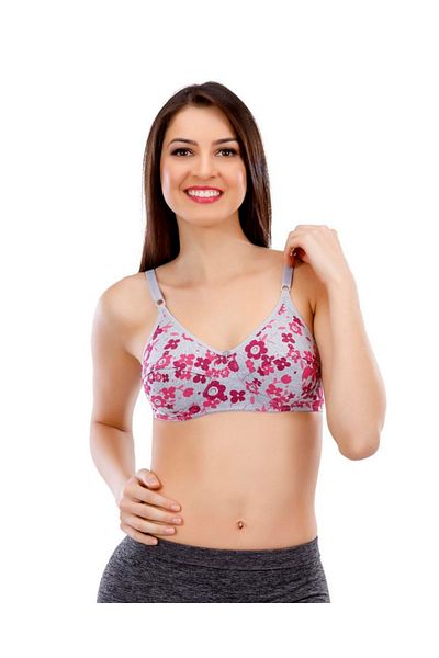 Liza Women's Multicolored Combed Cotton Bra