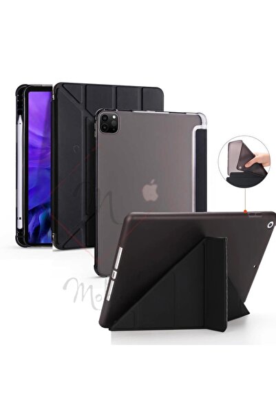 UnDePlus Apple Ipad Pro 11 4. Nesil 2021 Kılıf Kalem Bölmeli Trifolding Case A2435 A2759 A2761 A2762