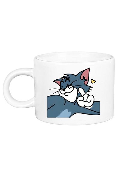 Öz Kupa Tom's And Jerry's Pair of 2 Porcelain Motto Cups