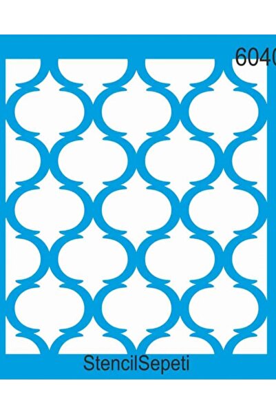 DERYA DESİNG ART Geometric Moroccan Patterned Stencil - St6040 20X20 cm