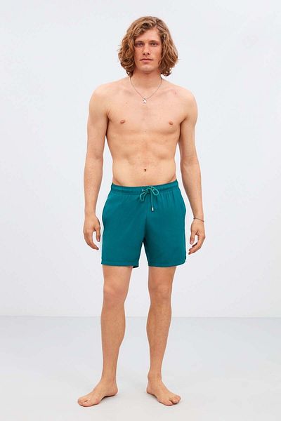 GRIMELANGE Badeshorts - Grün - Unifarben
