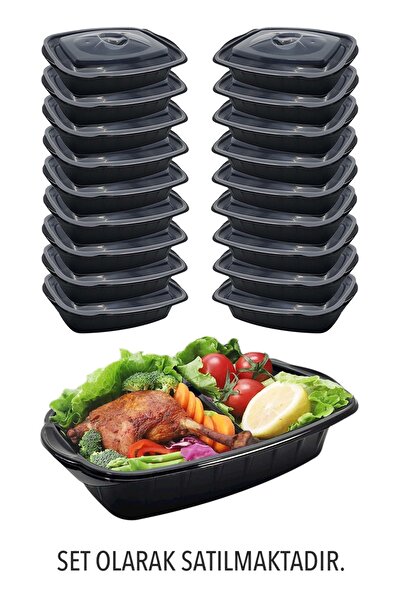 Özge Plastik Isıtılabilen Sıcak Yemek Kabı Seti 500 gr (50 ADET)