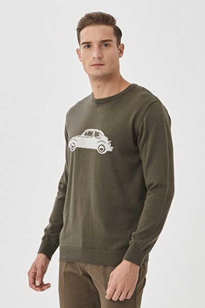 AC&Co / Altınyıldız Classics Men's Khaki-beige Standard Fit Crew Neck Pattern...
