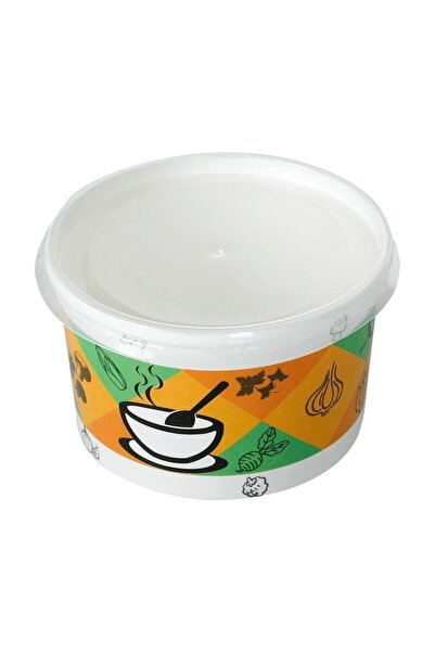 Morpack 25Pcs Classic Std Cardboard Soup Bowl - with Lid