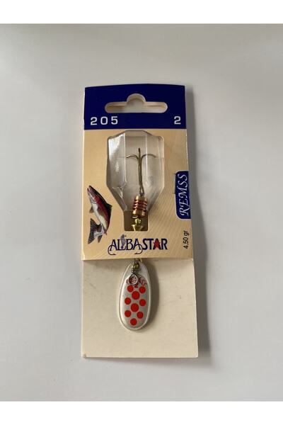Albastar Alba Star Remss 205 No:2 4.50 Gram Kırmızı Benekli Olta Kaşığı