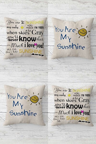 Pelangi You Are My Sunshine Concealed Zippered Throw Pillow Cover Seat Pillow...