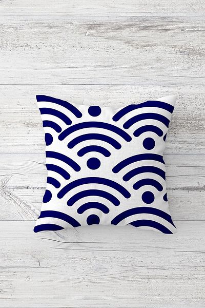 on the clouds Husă de pernă cu fermoar ascuns cu model de nor Wi-fi Set de huse de pernă pentru scaun (4 buc)