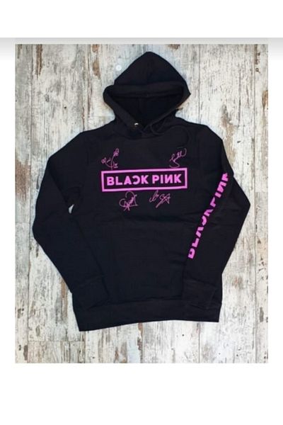 GC GÖKHAN CLUB Унисекс суитшърт с качулка Blackpink Oversize