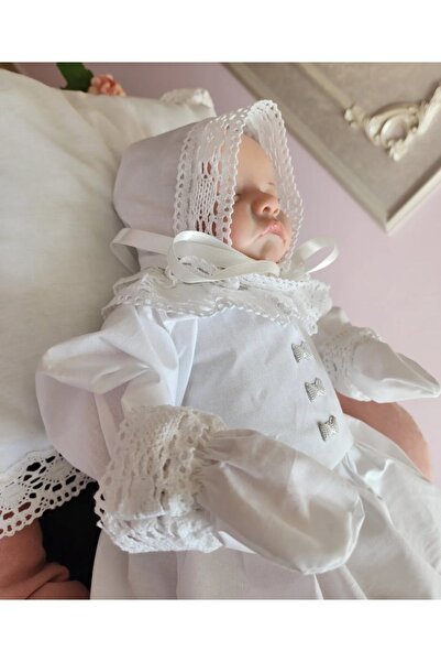 Tozpembebaby فستان أطفال قطن أبيض