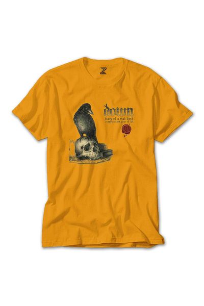 Z zepplin Down Diary Of A Mad Band Europe In The Year Of Vi Yellow T-shirt