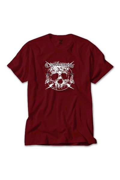 Z zepplin Candlemass Doom Μεταλλικό Μακρυμάνικο Κόκκινο T-Shirt