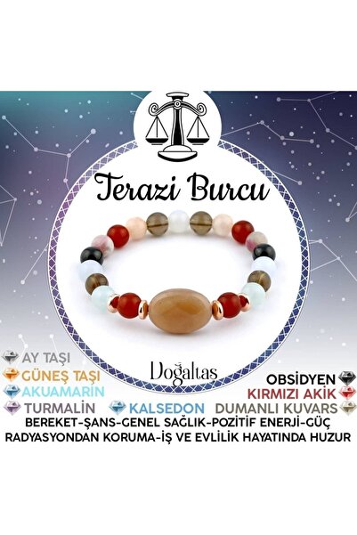 Alp Doğal Taş Terazi Burcu Bilekliği