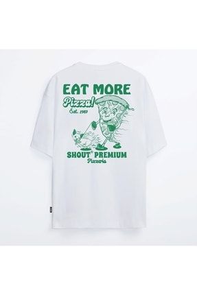 Shout Oversize Eat More Pizza With Chihuahua Unisex T shirt Fiyat Yorumlar Trendyol
