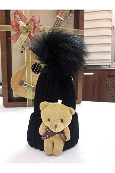 eleven market Căciulă pentru copii cu pompon ursuleț de pluș