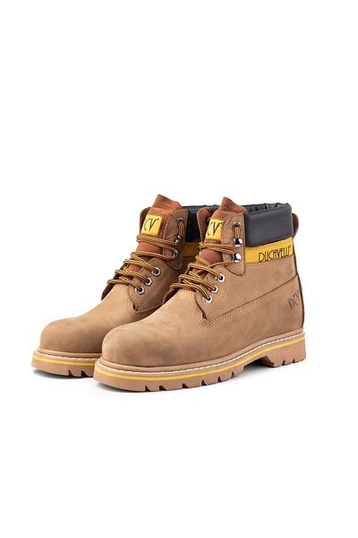 Ducavelli Desert Genuine Leather Nubuck Lace-Up Men's Boots