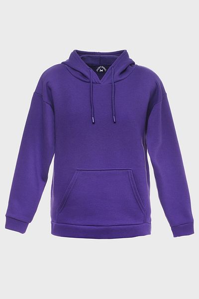 DEEPSENCE Unisex Owersize Hooded Sweatshirt Purple No Fears Print