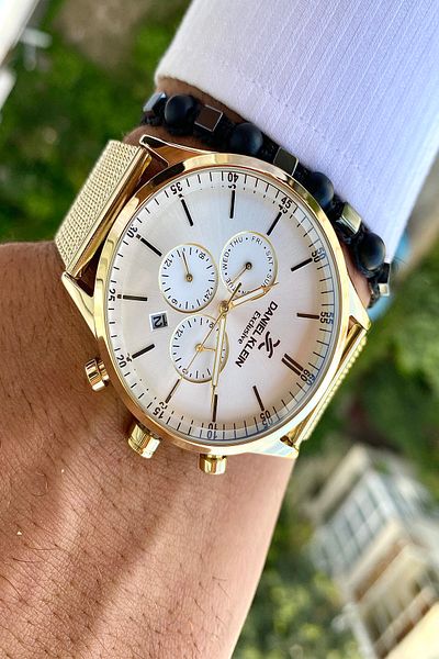 Daniel Klein Steel Cord Men's Wrist Watch+bracelet