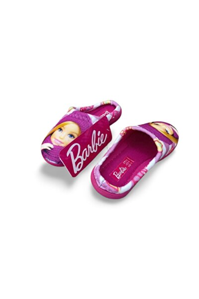 GEZER Üretim Barbie Lisanslı Kışlık Kız Çocuk Ev Terlik