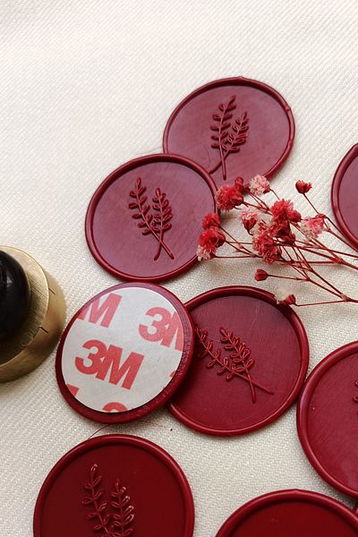 Dekorden Ready Made Wax Seal - Wine Red