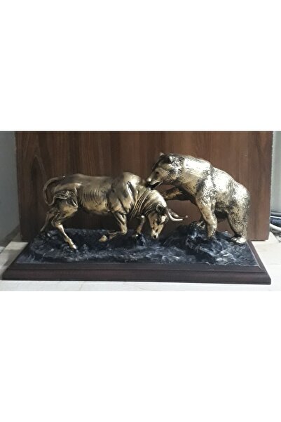 savaşoğlusanatevi Borsa Boğa Ayı Figür Heykel Dekor