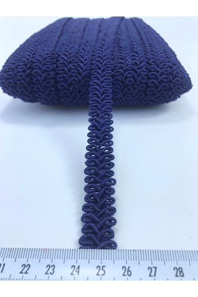 Hobigram Διακοσμητική κορδέλα Navy Blue για στολίδι Συσκευασία Edge Ornament 5 μέτρα – Διακοσμητική κορδέλα, κομψό σχέδιο –