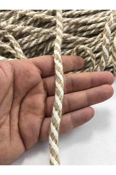 Hobigram Κρεμ κορδόνι 5 μέτρων για διακοσμητικό στολίδι στο πλάι συσκευασίας 8 mm – διακοσμητική κορδέλα, κομψό σχέδιο