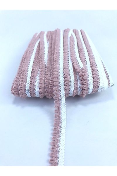 Hobigram Συσκευασία 5 μέτρων Πούδρα White Water Stone για στολίδι στοιχείο άκρης – Διακοσμητική κορδέλα, κομψό σχέδιο – Deko
