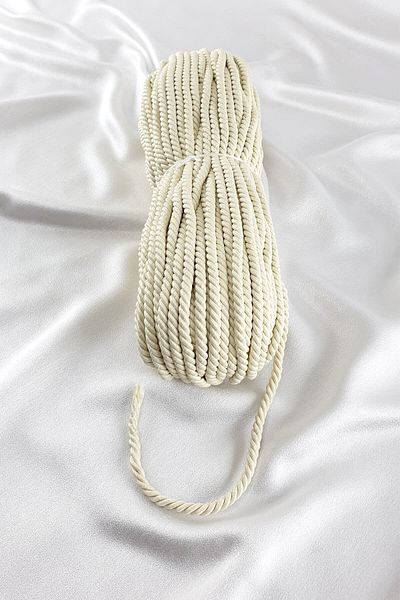 Hobigram Cord Rope Mat Cream Color 8 mm 20 Meters for Making Supla – Decorative Strip, Stylish Design – Decorative