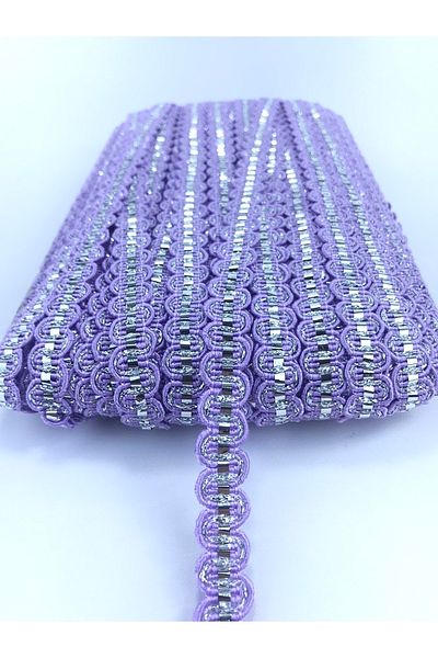 Hobigram 5 Meters Packaging Lilac Silver Detailed Zigzag Water Stone for Decoration Edge Trim – Decorative Ribbon