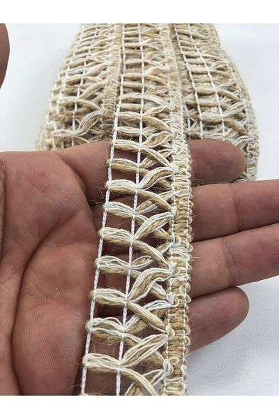 Hobigram White Straw Mix Διακοσμητική Κορδέλα Στολίδι 5 μέτρα για Συσκευασία Στολίδι άκρων – Διακοσμητική Κορδέλα