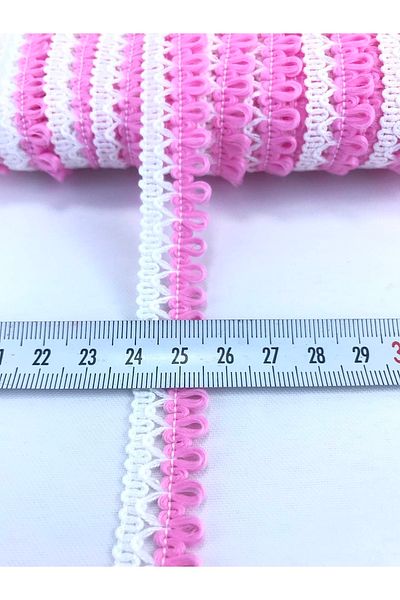 Hobigram Pink White Water Stone 5 Meters for Packaging Ornament Edge Ornament – Decorative Ribbon, Stylish Design – Deko