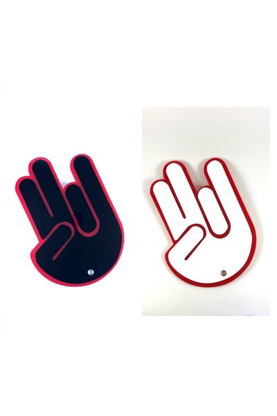 HBSİ Jdm El Arka Silecek El Sallama Pleksi Aparatı Büyük Boy (MAVİ-SARI)