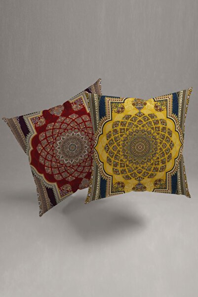 menesahome Zeleno Cvetni dezen Jastuk - Iran Tkano , 43k43cm