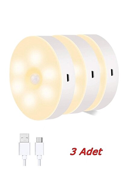 gaman Şarjlı Hareket Sensörlü Mıknatıslı Dolap Içi Led Aydınlatma Karanlık Se...