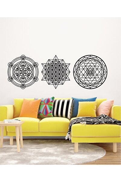 karakoç eğitim araçları Tetrahedron, Metatron Cube, Sri Yantra, Duvar Süsü Du...