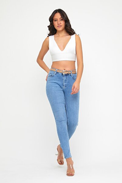 cracpot Yüksek Bel Dar Paça Pantolon