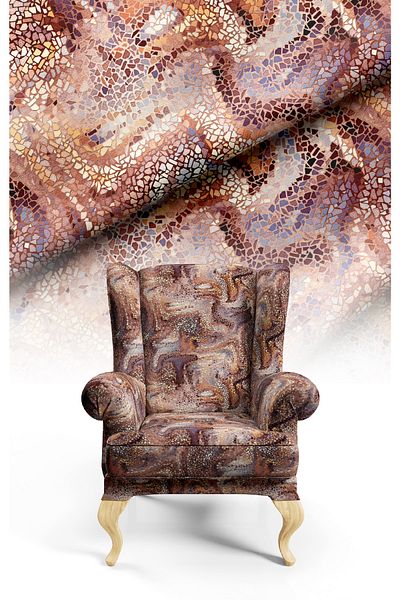 CANİLA Digital Printed Linen Look Upholstery Sofa Fabric, Throw Pillow, Cushion Covering. Premium Fabric