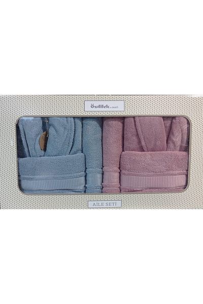 Özdilek Set halat de baie Cotton Colorist Albastru Roz