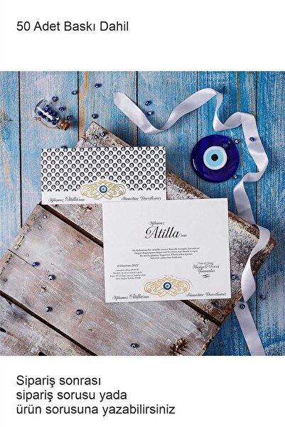 Hsn Sünnet Davetiyesi 50 Adet