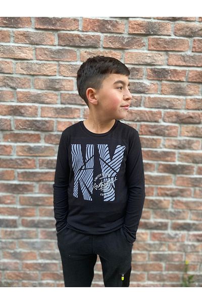 Macawi New Season Front Printed Boys' Bodysuit