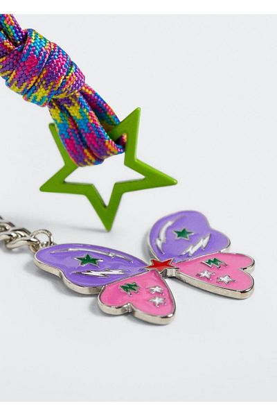 MANGO Kids Inel de culoare argintie pentru copii