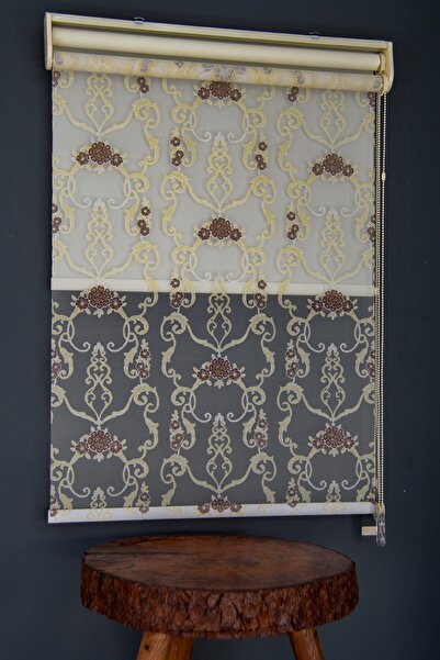 HLMSTOR Çift Mekanizmalı Tül Stor Perde Bo-127 Özel Üretim Alüminyum Kasalı