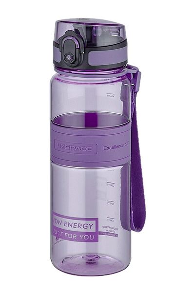 Uzspace 500 ml Purple Silicone and Tritan Water Bottle Medium Size
