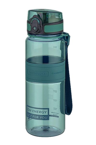 Uzspace Green Silicone Body Tritan Water Bottle - 0.50 L 500ml Medium Size Plastic