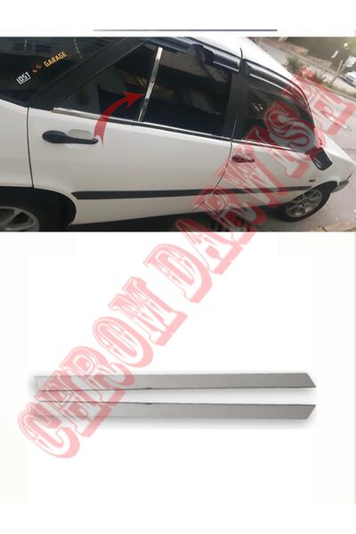 darwish Fiat Tipo Tempra Uyumlu Krom Cam Kelebek Çıtası 2 Parça Paslanmaz Çelik