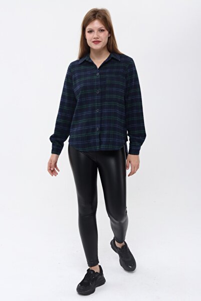 RİGALA Lacivert Ekose Oduncu Gömlek