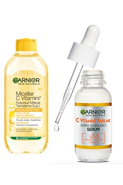 Garnier 2 Li Set Süper Aydınlatıcı Serum Ve Micaller Makyaj Temizleme Suyu C ...